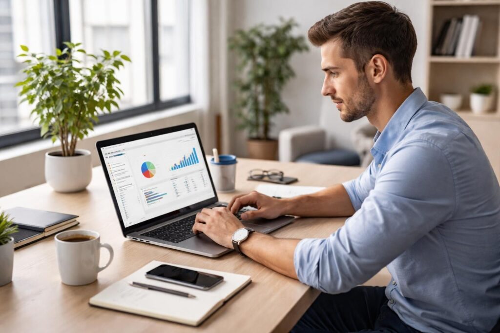 logiciel de comptabilité simple et intuitif conçu spécialement pour les entrepreneurs débutants, facilitant la gestion financière au quotidien.