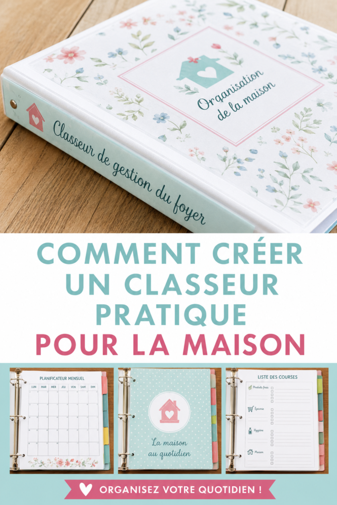 Classeur de gestion orné de jolies fournitures sur un bureau