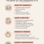 Une femme feuillette un dossier adulte contenant des documents essentiels.