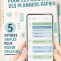 Femme organisant sa semaine avec Google Calendar et agenda papier