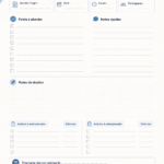 Capture d'écran d'un modèle de notes de réunion sur Google Docs