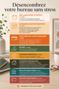 Bureau organisé avec une décoration apaisante et des fournitures rangées