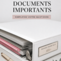 Classeur bien organisé avec des documents triés par catégorie