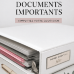 Classeur bien organisé avec des documents triés par catégorie