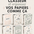 Espace de travail bien organisé avec des documents classés et des outils fonctionnels