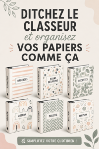 Espace de travail bien organisé avec des documents classés et des outils fonctionnels