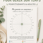 Femme utilisant un calendrier pour organiser son temps