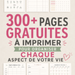Un assortiment de pages imprimables colorées pour organiser sa vie