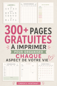 Un assortiment de pages imprimables colorées pour organiser sa vie
