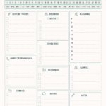 Modèle imprimable d'organisateur de journée de travail avec un design attrayant.