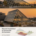 Visuel d'un bâtiment moderne dédié aux incubateurs d'entreprises, mettant en avant son architecture innovante.