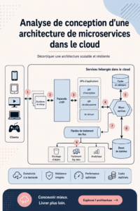 Analyse de l'architecture microservices de Netflix avec des diagrammes illustratifs.