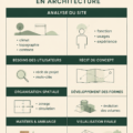 Conception architecturale moderne avec des esquisses de concepts