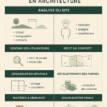 Conception architecturale moderne avec des esquisses de concepts