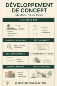 Conception architecturale moderne avec des esquisses de concepts