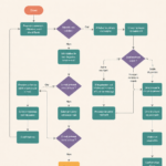 Un diagramme de flux utilisateur bien structuré sur un fond blanc.