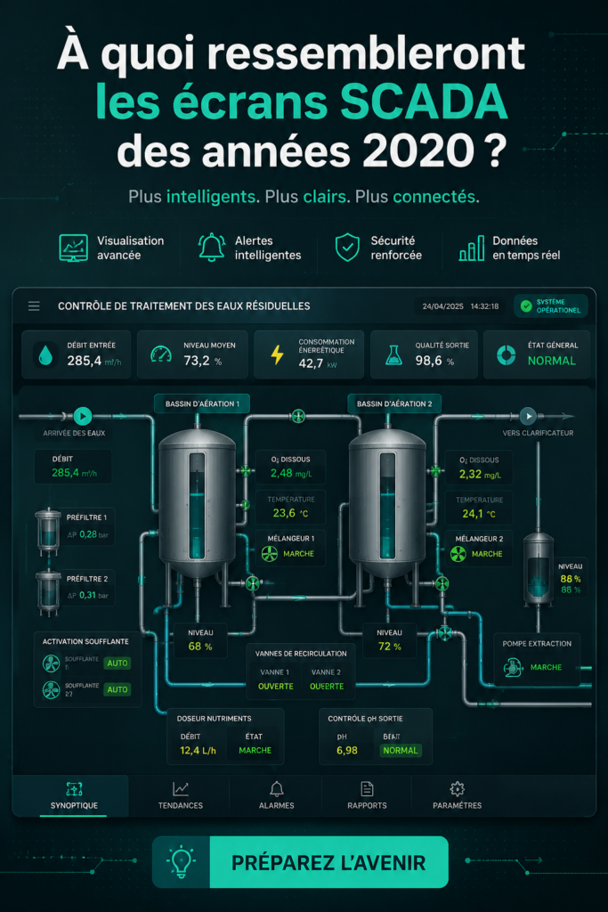 Exemple d'écran SCADA moderne et innovant
