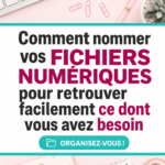 Femme en train d'organiser ses fichiers numériques sur un ordinateur