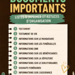 Un classeur bien organisé avec des documents classés par catégories, montrant une méthode d'organisation efficace.