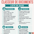 Femme organisant des documents dans un classeur de travail coloré