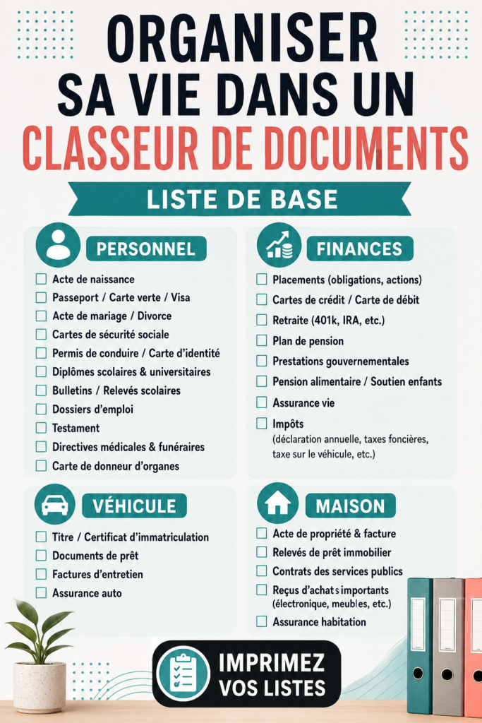 Femme organisant des documents dans un classeur de travail coloré