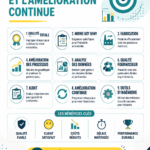 Illustration représentant des outils de gestion de la qualité dans une entreprise moderne.