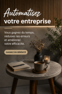 Femme d'affaires utilisant un outil d'automatisation sur son ordinateur