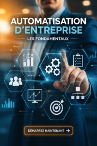 Femme entrepreneuse utilisant un outil d'automatisation sur son ordinateur portable.