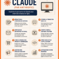 Femme utilisant Claude AI sur son ordinateur pour gagner de l'argent.