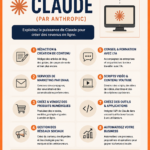 Femme utilisant Claude AI sur son ordinateur pour gagner de l'argent.