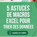 Interface Excel montrant une macro pour le tri des données