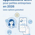 Image illustrant des applications CRM sur un ordinateur et un téléphone, représentant une gestion client efficace.