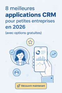 Image illustrant des applications CRM sur un ordinateur et un téléphone, représentant une gestion client efficace.
