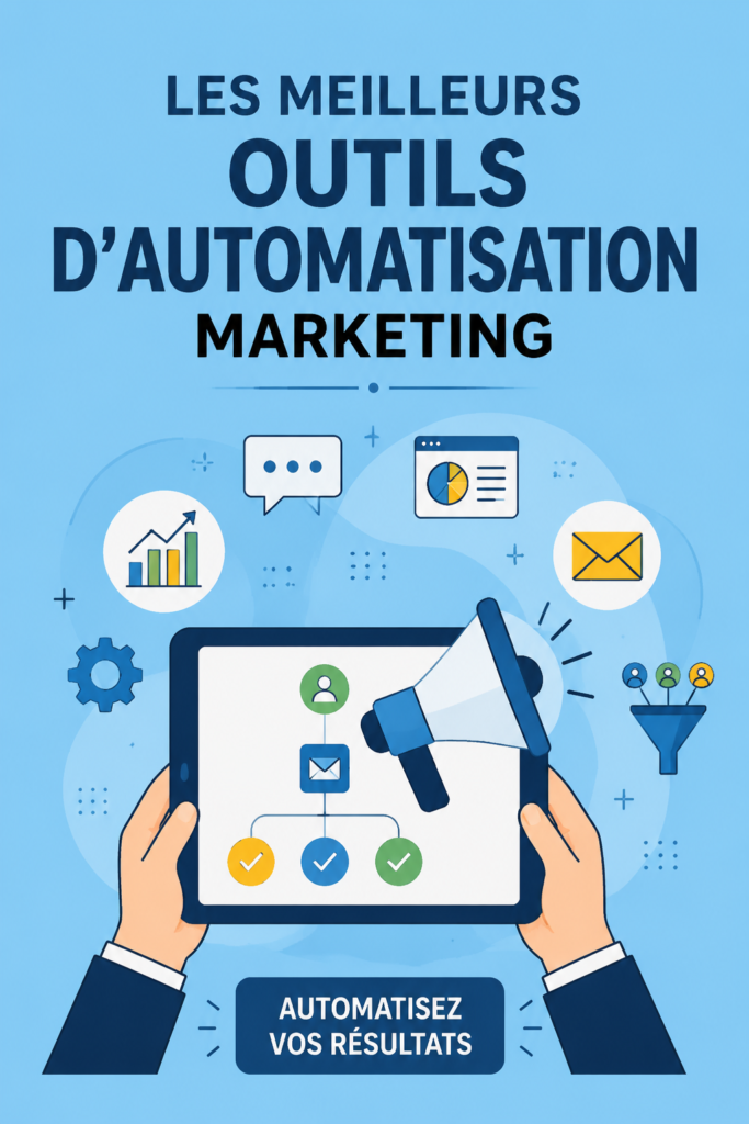 Vue d'ensemble des logiciels d'automatisation marketing sur un écran d'ordinateur.