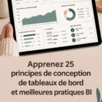 Exemple de design de tableau de bord moderne et fonctionnel