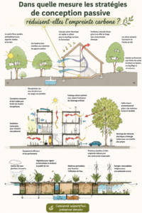 Image représentant une maison éco-conçue avec des éléments de conception passive