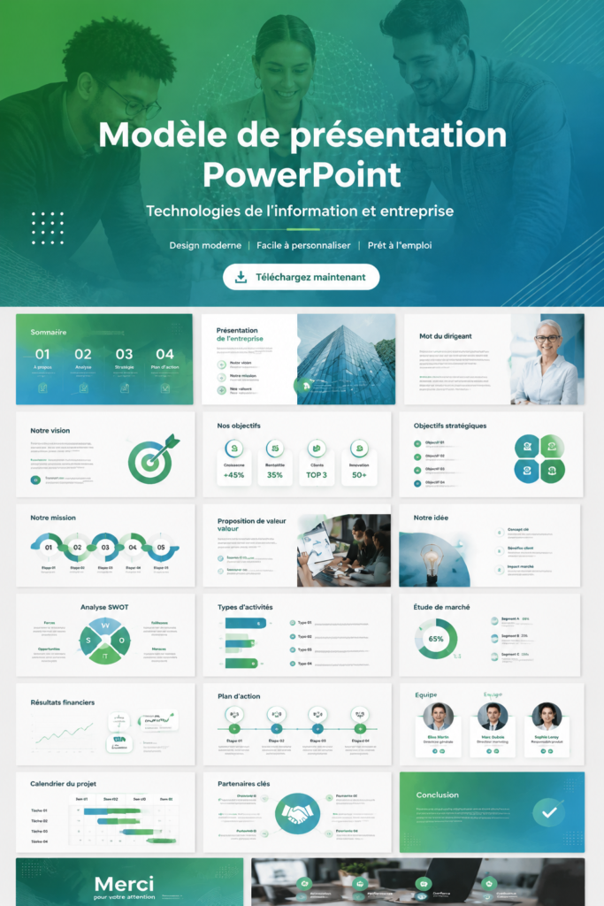 Modèles de présentation PowerPoint technologiques adaptés au business