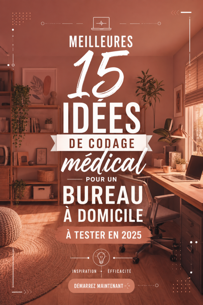 Bureau de télétravail lumineux et ergonomique pour le codage médical.