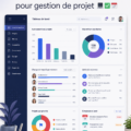 Femme utilisant une application collaborative pour gérer un projet