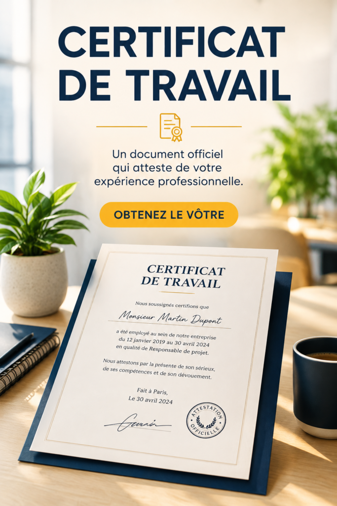 Femme utilisant un logiciel pour créer son certificat de travail