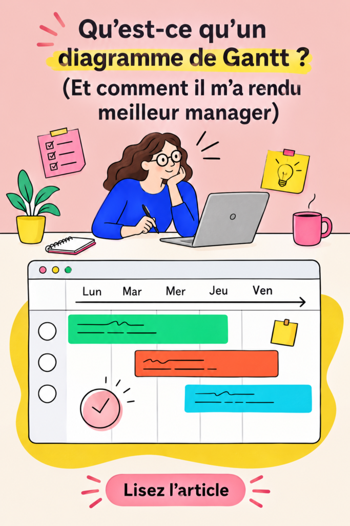Un diagramme de Gantt illustrant la planification de projet