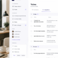 Un design d'interface utilisateur moderne et engageant pour un logiciel SaaS.