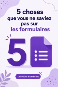 Un écran montrant le tableau de bord de Google Forms avec des formulaires interactifs.