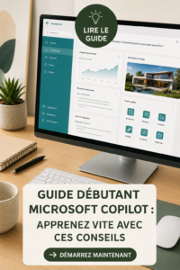 Capture d'écran de l'interface de Microsoft Copilot montrant ses principales fonctionnalités.
