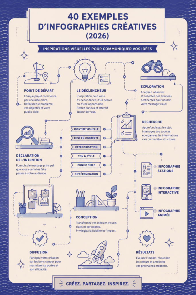 Exemple d'infographie créative inspirante pour projets