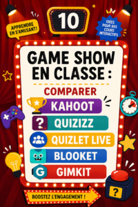 Un enseignant utilise Kahoot en classe pour animer un quiz interactif avec ses élèves.