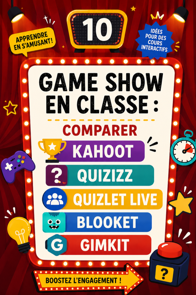 Un enseignant utilise Kahoot en classe pour animer un quiz interactif avec ses élèves.