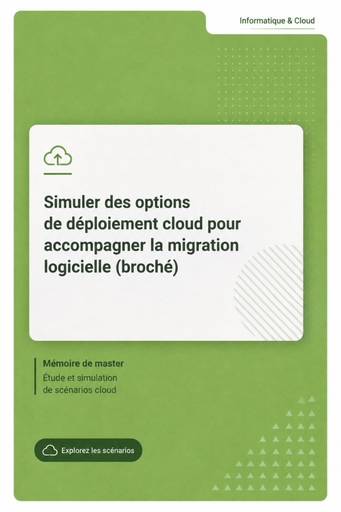 Illustration de solutions de déploiement cloud pour la migration logicielle.