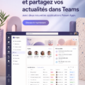 Capture d'écran d'une application Power Apps intégrée dans Teams utilisée pour le suivi de projets.