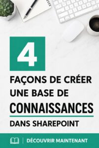 Capture d'écran d'une interface SharePoint montrant une base de connaissances